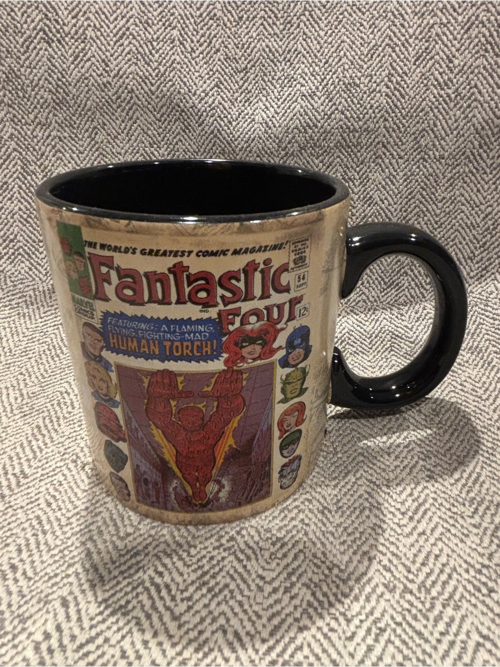 Marvel Fantastic Four Comic Cover Mug - Black Interior & Handle